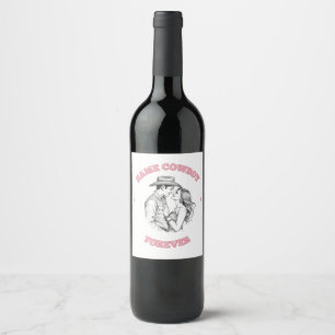 Etiqueta Para Botella De Vino La misma vaquera para siempre Soltera Occidental F