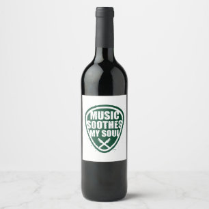Etiqueta Para Botella De Vino La música suaviza mi alma