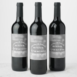 Etiqueta Para Botella De Vino La propuesta groomsman está mal personalizada