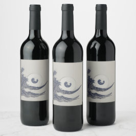 Etiqueta Para Botella De Vino La Séptima Etiqueta De Vino De Onda