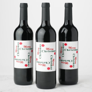 Etiqueta Para Botella De Vino La tradicional navidad de los cerezos y el adorno 