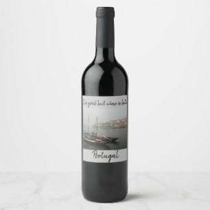 Etiqueta Para Botella De Vino La vida es buena, pero el vino es mejor. El Portug