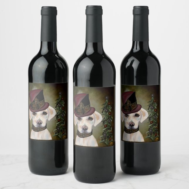 ETIQUETA PARA BOTELLA DE VINO LABRADOR RETRIEVER (Botellas)
