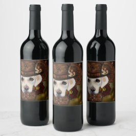 Etiqueta Para Botella De Vino Labrador Retriever
