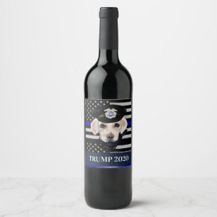 Etiqueta Para Botella De Vino Labrador Retriever blanco