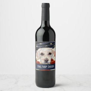 Etiqueta Para Botella De Vino Labrador Retriever blanco