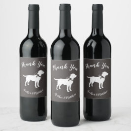 Etiqueta Para Botella De Vino Labrador Tema del perro Baby Shower Género neutro