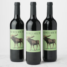 Láminas de vino de Moose Wild Wine Time