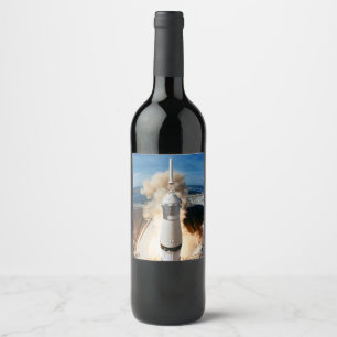 Etiqueta Para Botella De Vino Lanzamiento del cohete Saturno V 1969 Apollo Space