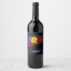 Etiqueta Para Botella De Vino Lapplands naturaleza med samisk kultur