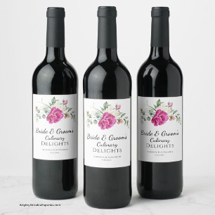 Etiqueta Para Botella De Vino Las delicias culinarias de Bride & Groom