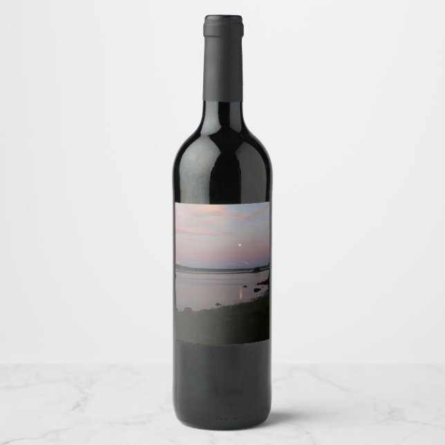 Etiqueta Para Botella De Vino Las garzas en la luna (Anverso)
