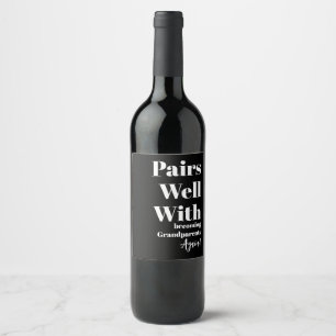 Etiqueta Para Botella De Vino Las parejas minimalistas se llevan bien con los ab