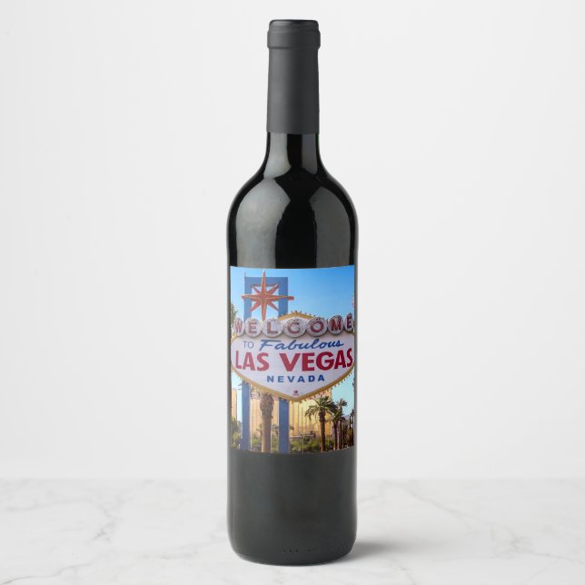 Etiqueta Para Botella De Vino Las Vegas (Anverso)