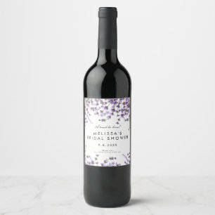Etiqueta Para Botella De Vino lavanda vegetación floral botella de ducha de novi
