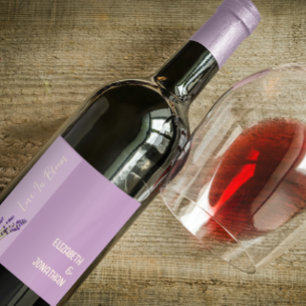 Etiqueta Para Botella De Vino Lavender Love Boda