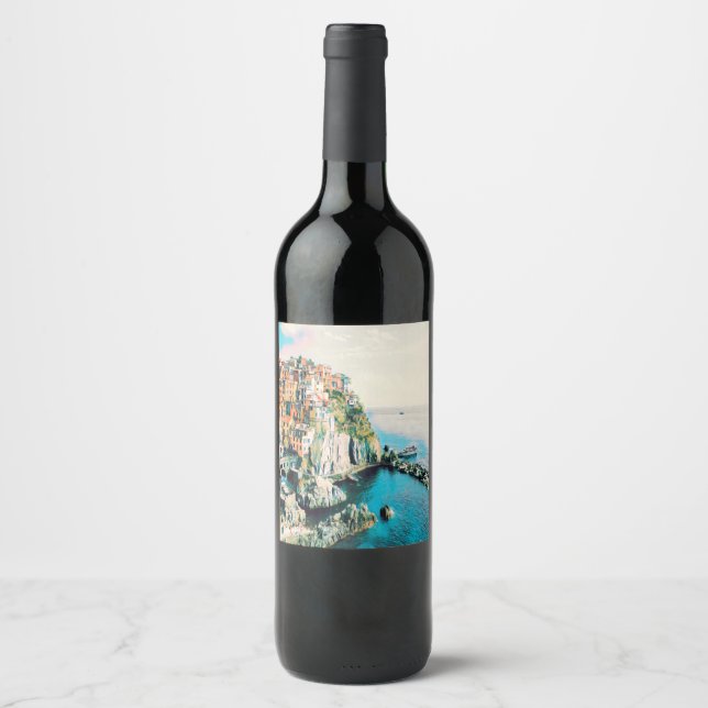Etiqueta Para Botella De Vino ldp Cinque Terre - Manarola (Anverso)