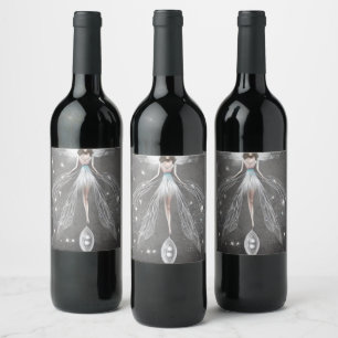 Etiqueta Para Botella De Vino Leche de vestir blanco pintado surrealista
