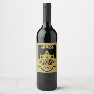 Etiqueta Para Botella De Vino Leeds Gay Pride - Leeds England LGBT -