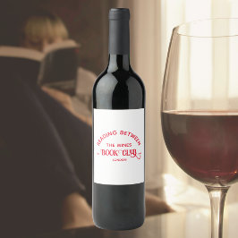Etiqueta Para Botella De Vino Leer entre el Wines Book Club Red Escudo