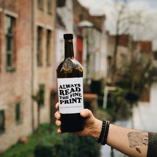 Etiqueta Para Botella De Vino Leer siempre la Invitación del bebé de impresión f