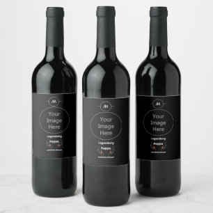 Etiqueta Para Botella De Vino Legendario Pappa y Birdie Susurran Ala Roja Pájaro