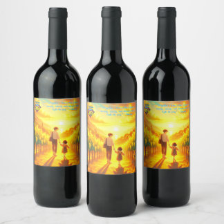 Etiqueta Para Botella De Vino Legitimidad en cada soplo - Sol de viña para padre
