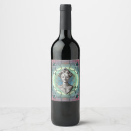 Etiqueta Para Botella De Vino Leilith fantasy goddess sagrada geometría