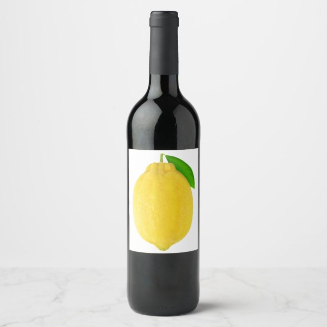 Etiqueta Para Botella De Vino Lemon (Anverso)