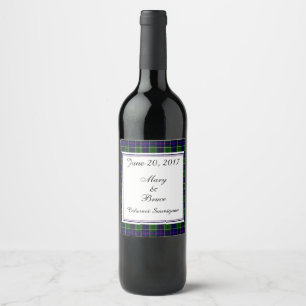 Etiqueta Para Botella De Vino Leslie Scottish Boda Wine Label