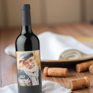 Etiqueta Para Botella De Vino Leyenda de golf desde su nacimiento Graciosa cosec