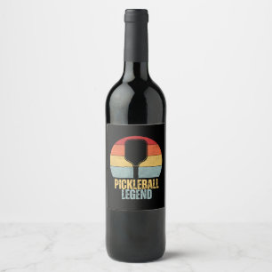Etiqueta Para Botella De Vino Leyenda Divertida de Pickleball