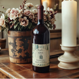 Etiqueta Para Botella De Vino Library Chapter ONE Blue Boy Book 1st Birthday