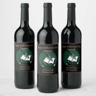 Etiqueta Para Botella De Vino Libro Verde Y Cuencas