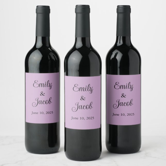 Etiqueta Para Botella De Vino Lilac personalizado (Botellas)