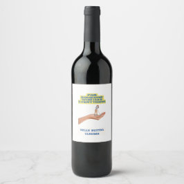 Etiqueta Para Botella De Vino limpiador de botones de Belly, regalo de chiste, r