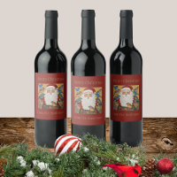 Lindo Santa Claus de rojo rico Pájaros azules pers
