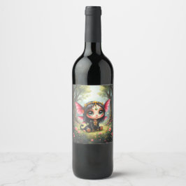 Etiqueta Para Botella De Vino Liora – Guardiana de las Estrellas Pequeñas.