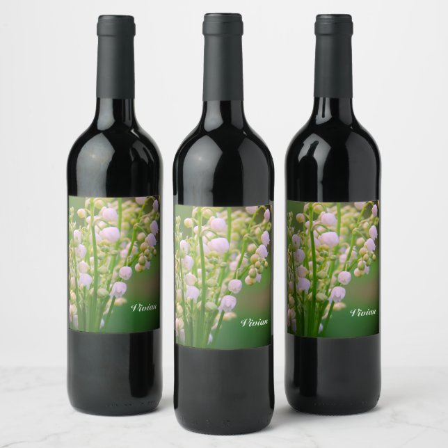 Etiqueta Para Botella De Vino Lirio del valle personalizado (Botellas)
