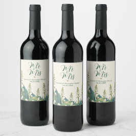 Etiqueta Para Botella De Vino Lirio elegante del valle Salven el Boda de la fech