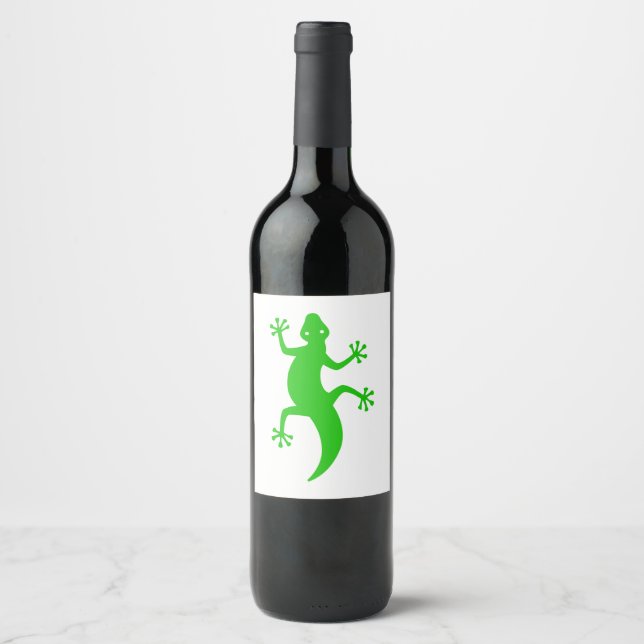 Etiqueta Para Botella De Vino Lizard del Sudoeste (Anverso)