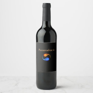 Etiqueta Para Botella De Vino Llama gemela