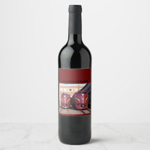 Etiqueta Para Botella De Vino Locomotoras del Ferrocarril de Pensilvania restaur