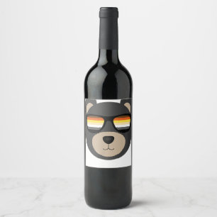 Etiqueta Para Botella De Vino Logo Gay Bear Gafas de sol