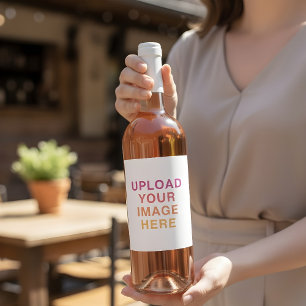 Etiqueta Para Botella De Vino Logotipo de imagen en blanco