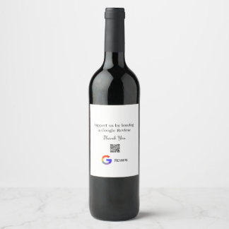 Etiqueta Para Botella De Vino logotipo de reseña comercial de Google Scan QR rev