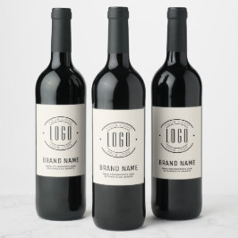 Etiqueta Para Botella De Vino logotipo empresarial de marca moderna personalizad