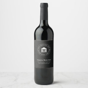 Etiqueta Para Botella De Vino Logotipo empresarial   Nombre   Sitio web   Esloga