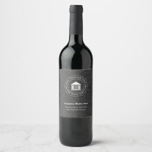 Etiqueta Para Botella De Vino Logotipo empresarial   Nombre   Sitio web   Esloga