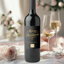 logotipo negro dorado de Navidad para negocios